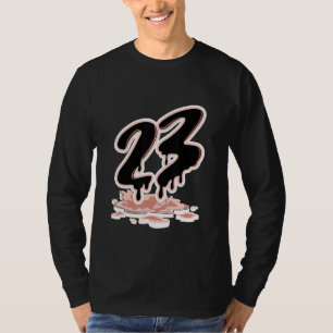 Number 23 Dripping Match 1 Mid Arctic Crimson Tint T-Shirt