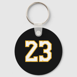 Number 23 Front And Byck Bysketbyll Jersey Purple Key Ring