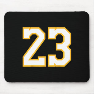 Number 23 Front And Byck Bysketbyll Jersey Purple  Mouse Pad
