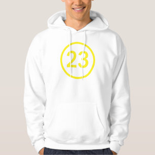 number 23 in a circle hoodie