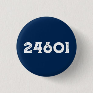 Number 24601 typography Button