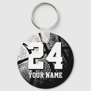 Number 24 basketball keychains   Personalizable