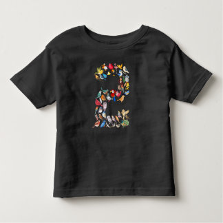 Number 2 Birds Theme 2 Year Old Toddler Toddler T-Shirt