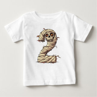 Number 2 Mummy Halloween Theme 2 Year Old Toddler  Baby T-Shirt