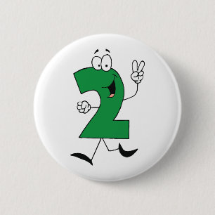 Number 2nd Birthday Tshirts and Gifts 6 Cm Round Badge