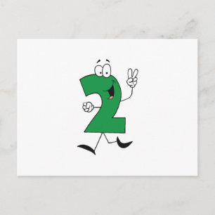 Number 2nd Birthday Tshirts and Gifts Postcard