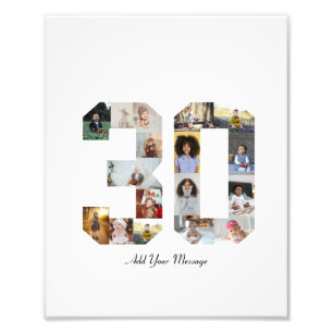 Number 30 Photo Collage