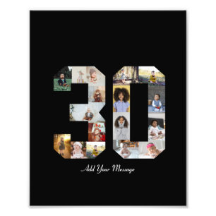 Number 30 Photo Collage