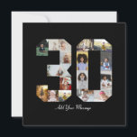 Number 30 Photo Collage Card<br><div class="desc">This customisable product is where photos are arranged to form the shape of a number. It is often used for milestone celebrations like birthdays, anniversaries, or achievements, allowing users to showcase memorable images within a single, eye-catching display. The designs typically offer spaces for various photo sizes and orientations, ensuring a...</div>
