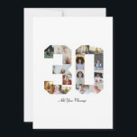 Number 30 Photo Collage Thank You Card<br><div class="desc">This customisable product is where photos are arranged to form the shape of a number. It is often used for milestone celebrations like birthdays, anniversaries, or achievements, allowing users to showcase memorable images within a single, eye-catching display. The designs typically offer spaces for various photo sizes and orientations, ensuring a...</div>