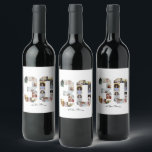 Number 30 Photo Collage Wine Label<br><div class="desc">This customisable product is where photos are arranged to form the shape of a number. It is often used for milestone celebrations like birthdays, anniversaries, or achievements, allowing users to showcase memorable images within a single, eye-catching display. The designs typically offer spaces for various photo sizes and orientations, ensuring a...</div>