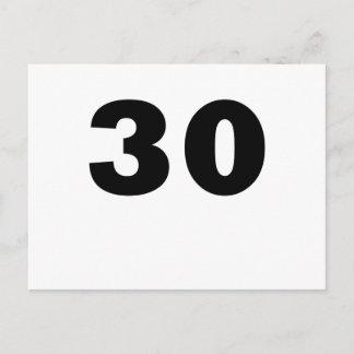 Number 30 postcard