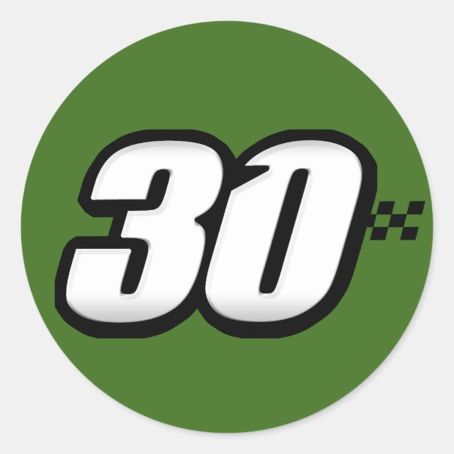 Number 30 - Sticker (Front)