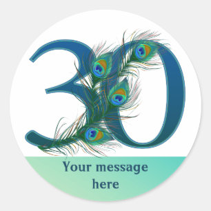 Number 30 Stickers