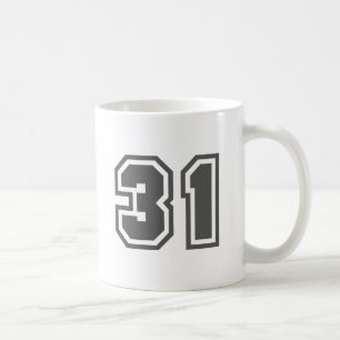Number 31 coffee mug