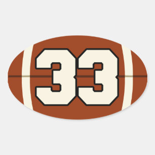 Number 33 Football Sticker