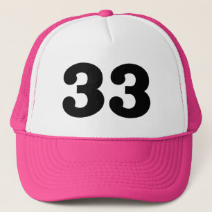 Number "33" trucker hat