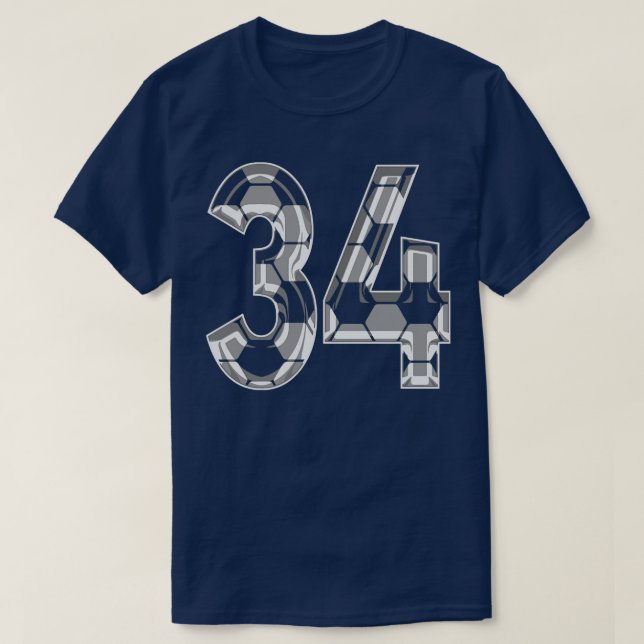 Number 34 Jersey 34 Mum Player Fan T-Shirt (Design Front)