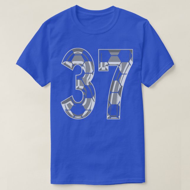 Number 37 Jersey 37 Mum Player Fan T-Shirt (Design Front)