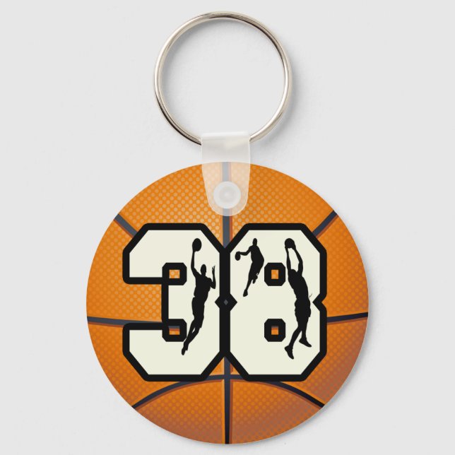 Number 38 Basketball Key Ring (Front)