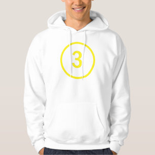 number 3 in a circle hoodie