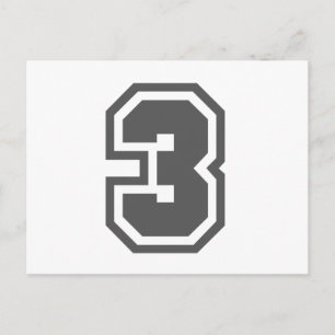 Number 3 postcard