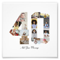 Number 40 Photo Collage