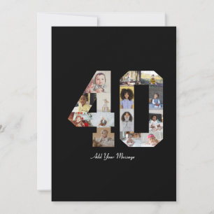 Number 40 Photo Collage Announcement