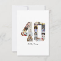 Number 40 Photo Collage