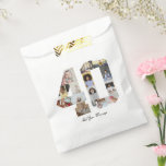 Number 40 Photo Collage Favour Bag<br><div class="desc">This customisable product is where photos are arranged to form the shape of a number. It is often used for milestone celebrations like birthdays, anniversaries, or achievements, allowing users to showcase memorable images within a single, eye-catching display. The designs typically offer spaces for various photo sizes and orientations, ensuring a...</div>