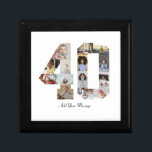 Number 40 Photo Collage Gift Box<br><div class="desc">This customisable product is where photos are arranged to form the shape of a number. It is often used for milestone celebrations like birthdays, anniversaries, or achievements, allowing users to showcase memorable images within a single, eye-catching display. The designs typically offer spaces for various photo sizes and orientations, ensuring a...</div>