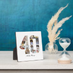 Number 40 Photo Collage Plaque<br><div class="desc">This customisable product is where photos are arranged to form the shape of a number. It is often used for milestone celebrations like birthdays, anniversaries, or achievements, allowing users to showcase memorable images within a single, eye-catching display. The designs typically offer spaces for various photo sizes and orientations, ensuring a...</div>