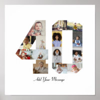 Number 40 Photo Collage