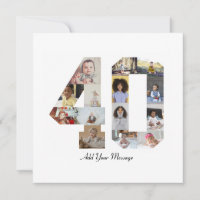 Number 40 Photo Collage