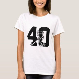 Number 40 Years Ice Hockey 40th Birthday T-Shirt