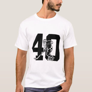 Number 40 Years Ice Hockey 40th Birthday T-Shirt