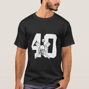 Number 40 Years of CRICKET 40th BIRTHDAY T-Shirt