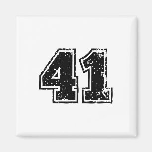 Number # 41 Forty One Footll Sell Sketll Team Magnet