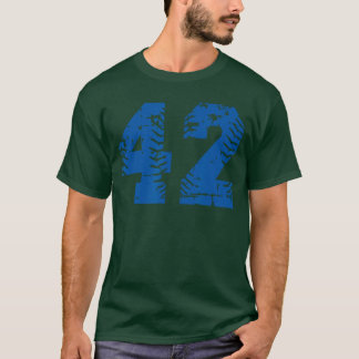 Number 42 Baseball Blue Vintage Number family T-Shirt
