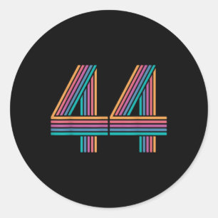 Number 44 Forty-four Anniversary Men Women 44th Bi Classic Round Sticker