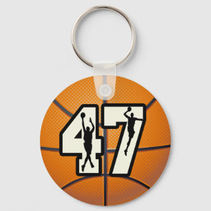 Number 47 Basketball Key Ring