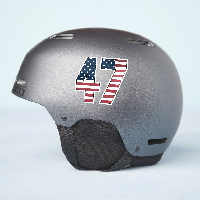 Number 47 Sticker (Helmet Side)