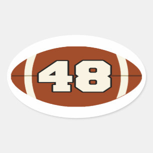 Number 48 Football Sticker