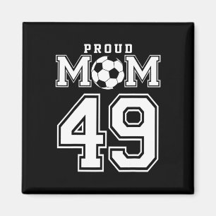 Number 49 Custom Proud Soccer Futbol Mom Personali Magnet
