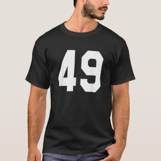 Number 49 Sports Jersey Front and Back Team Player T-Shirt