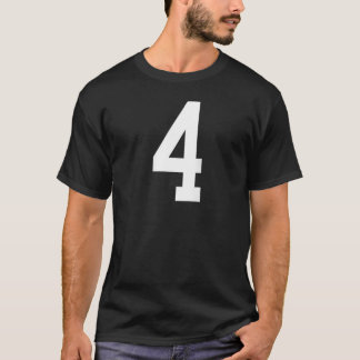 Number 4 Back Design Soccer Training T-Shirt