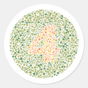 Number 4 Ishihara Test Circle Classic Round Sticker