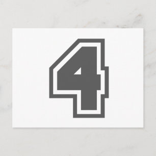 Number 4 postcard