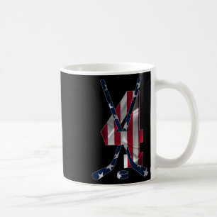 Number 4 Years Ice Hockey 4th Birthday _1 Coffee Mug