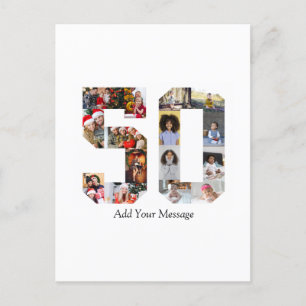 Number 50 Photo Collage Postcard